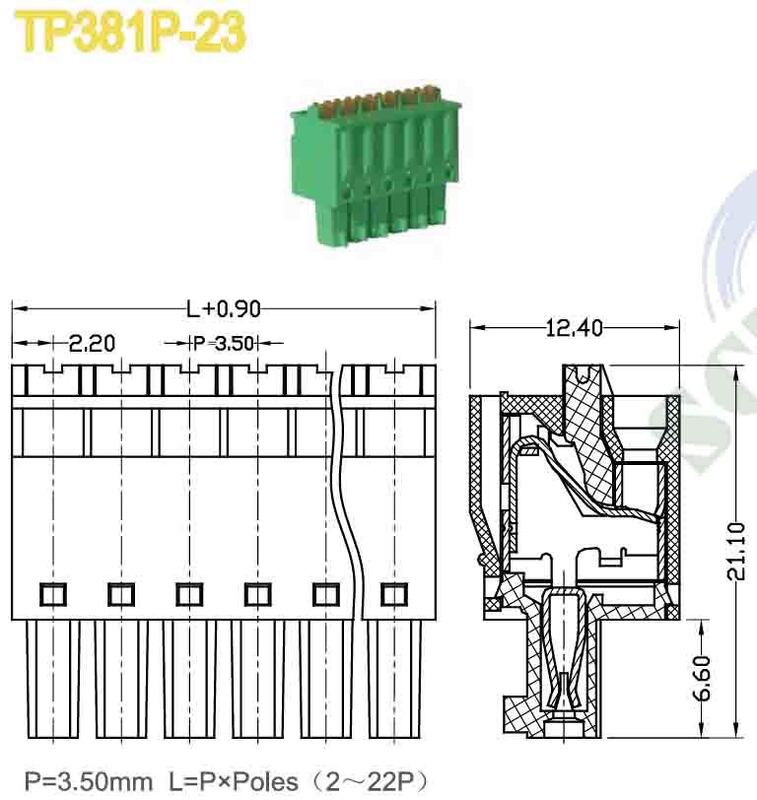 300V 600V Feed Through Terminal Block Wire Connecting Terminal for Secure Electrical Connections in Industrial Equipment