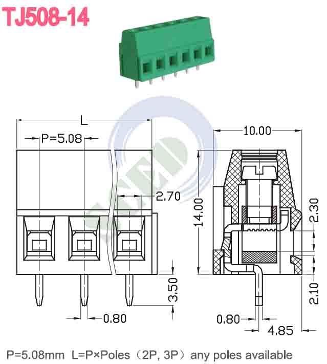Nickel Plated Terminal Featuring Spring Type Construction Delivering Electrical Contact and Enhanced Mechanical Strength