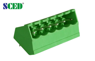Male PCB Pluggable Terminal Block with 45 Degree Wire Inlet , 5.08mm Pitch 2-18P